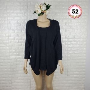 sag harbor black medium cardigan sweater ( 5 for $20 )